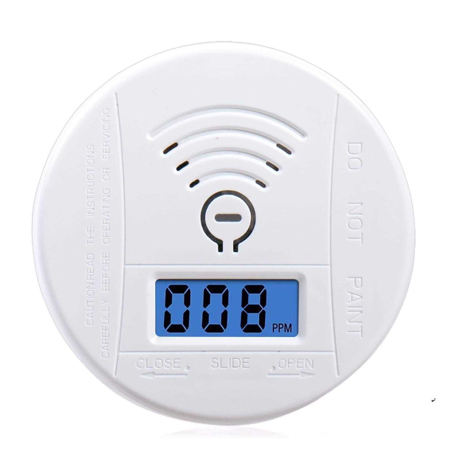 Cayueng Carbon Monoxide Detector Replaceable Battery-operated Carbon Monoxide Alarm Detectors with Digital Display & Led Lights,Co Alarm Device