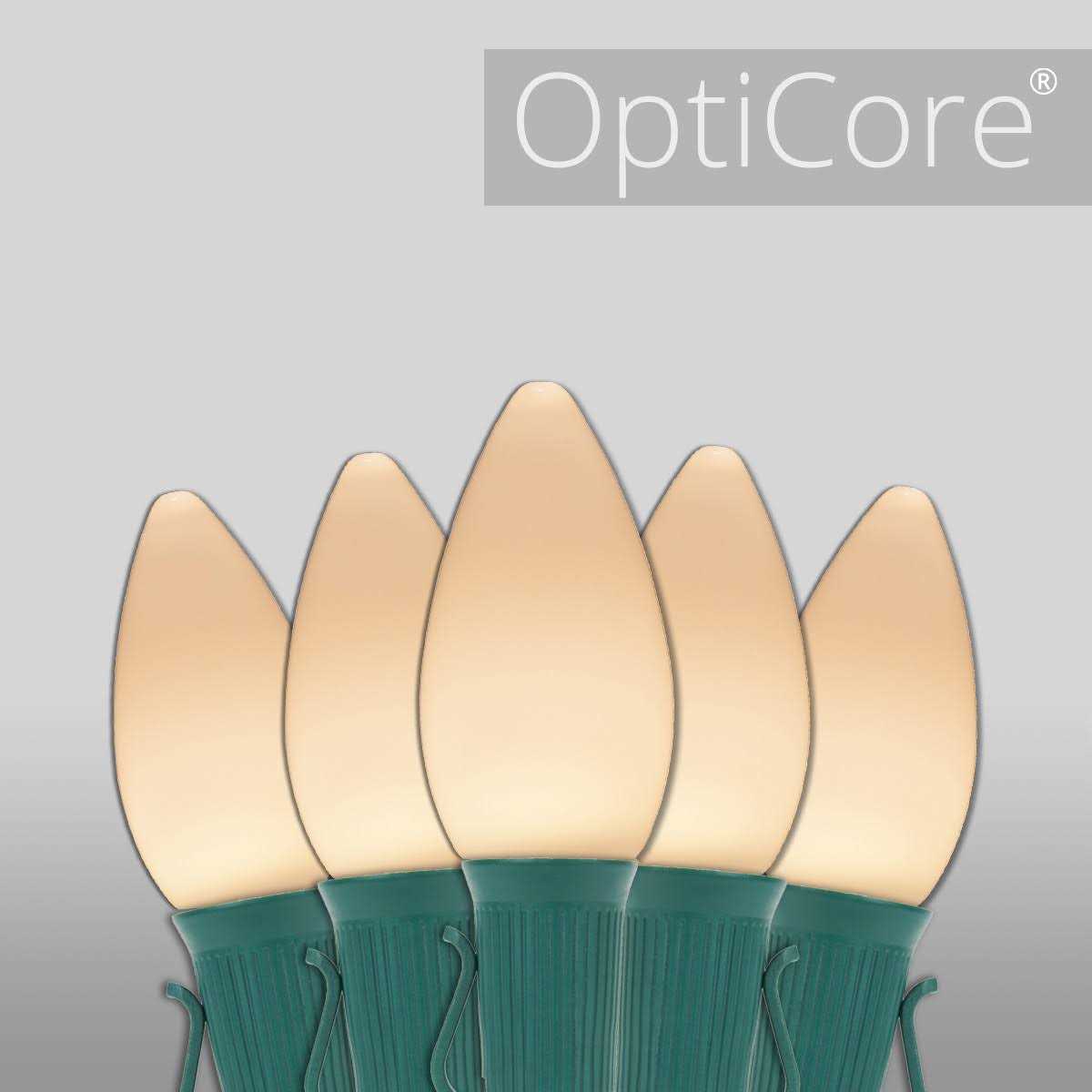 Wintergreen Lighting C9 Smooth OptiCore Commercial LED Christmas String Lights