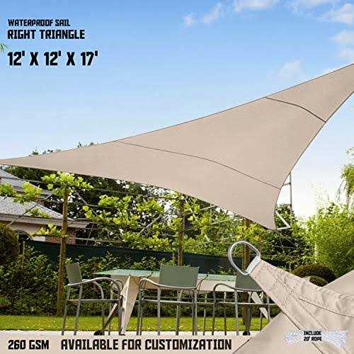 Tang Sunshades Depot Sun Shade Sail 180 Gsm Hdpe Equilateral Triangle Permeable Canopy