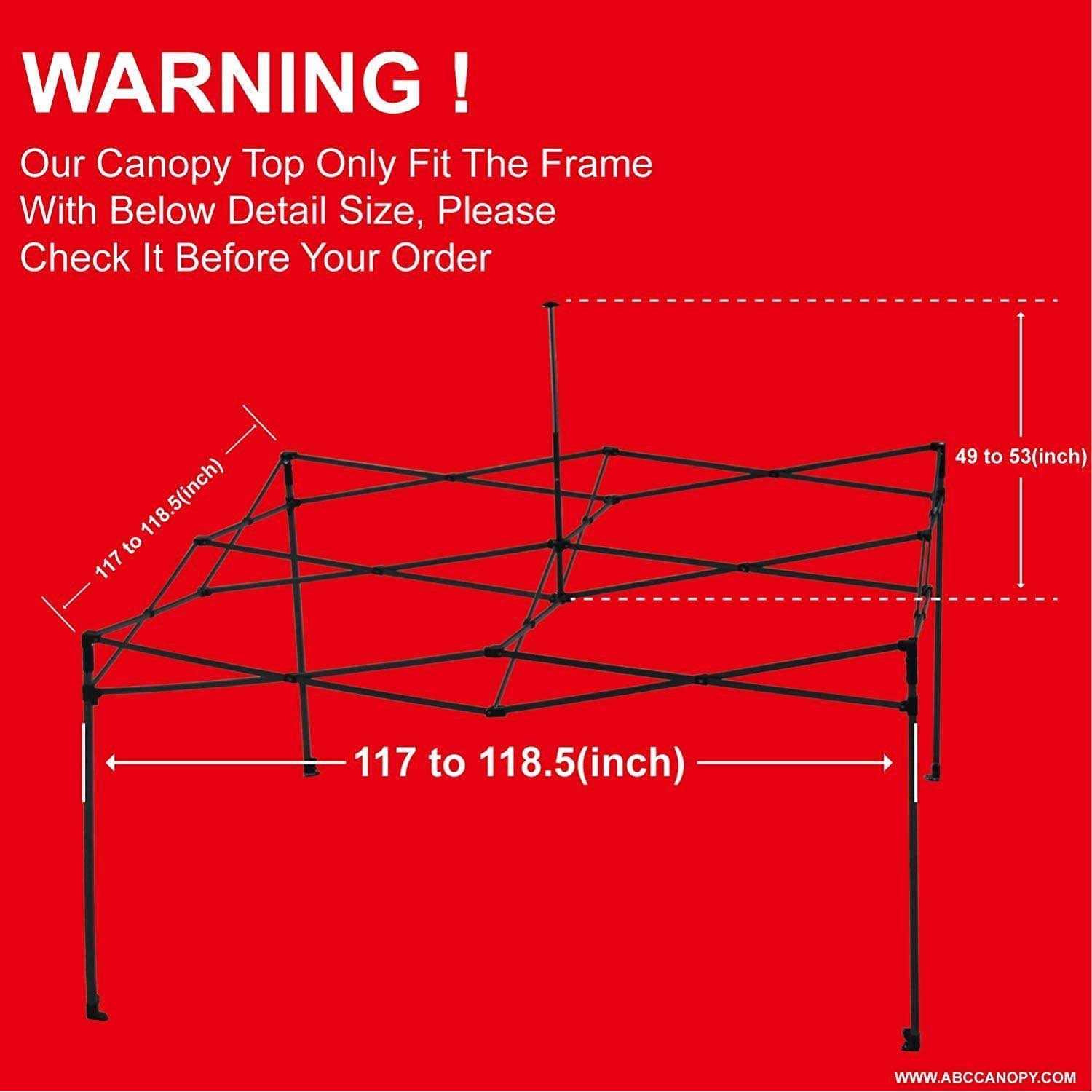 Abccanopy Replacement Canopy Top for Pop Up Canopy Tent