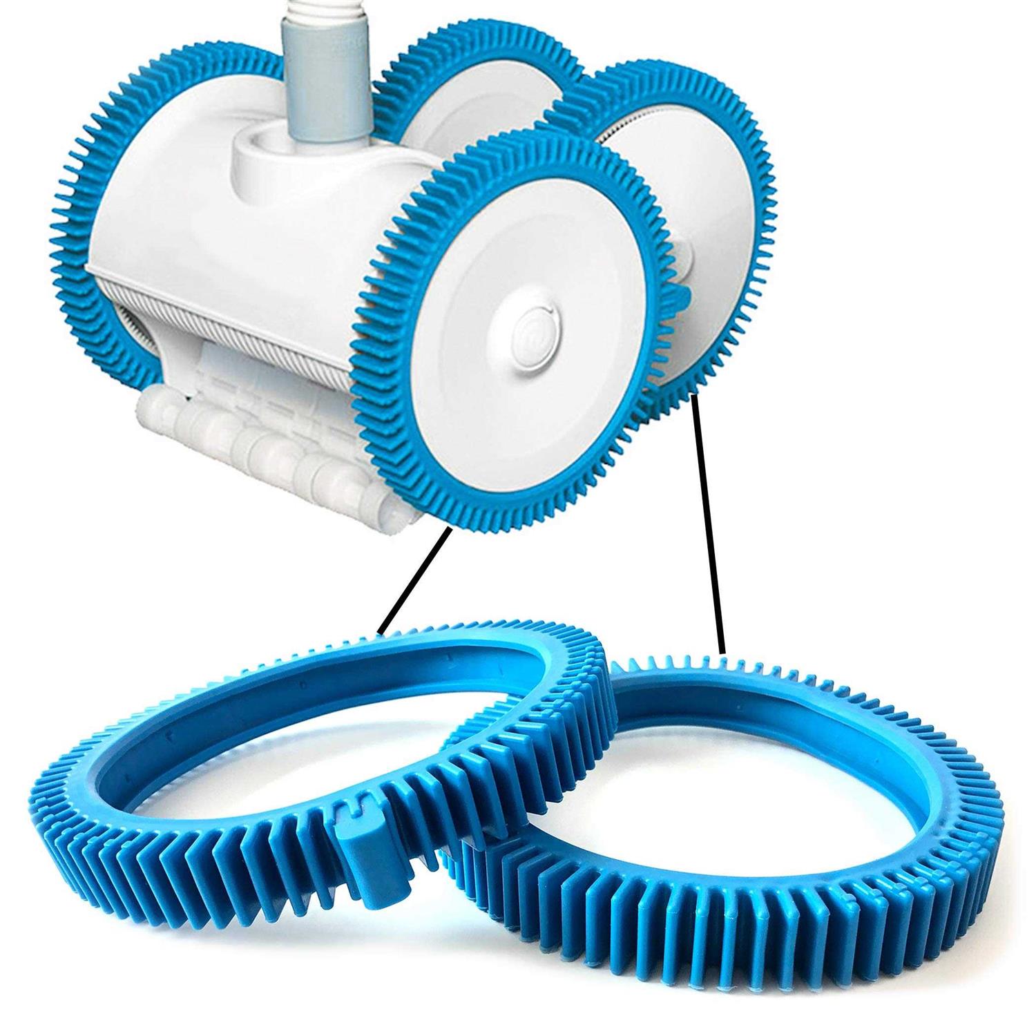 Ar-PRO Front Tire And Rear Tire Combo Kit Compatible with Poolcleaner Poolvergnuegen Front Tire Kit with Super Hump 896584000-143 And Rear