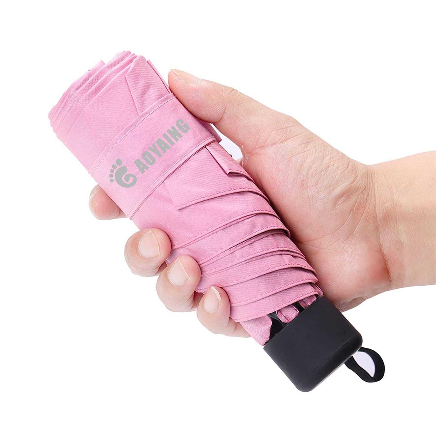 GAOYAING Upgraded Compact Travel Umbrella Sun&Rain Lightweight Small And Compact Suit for Pocket Purple