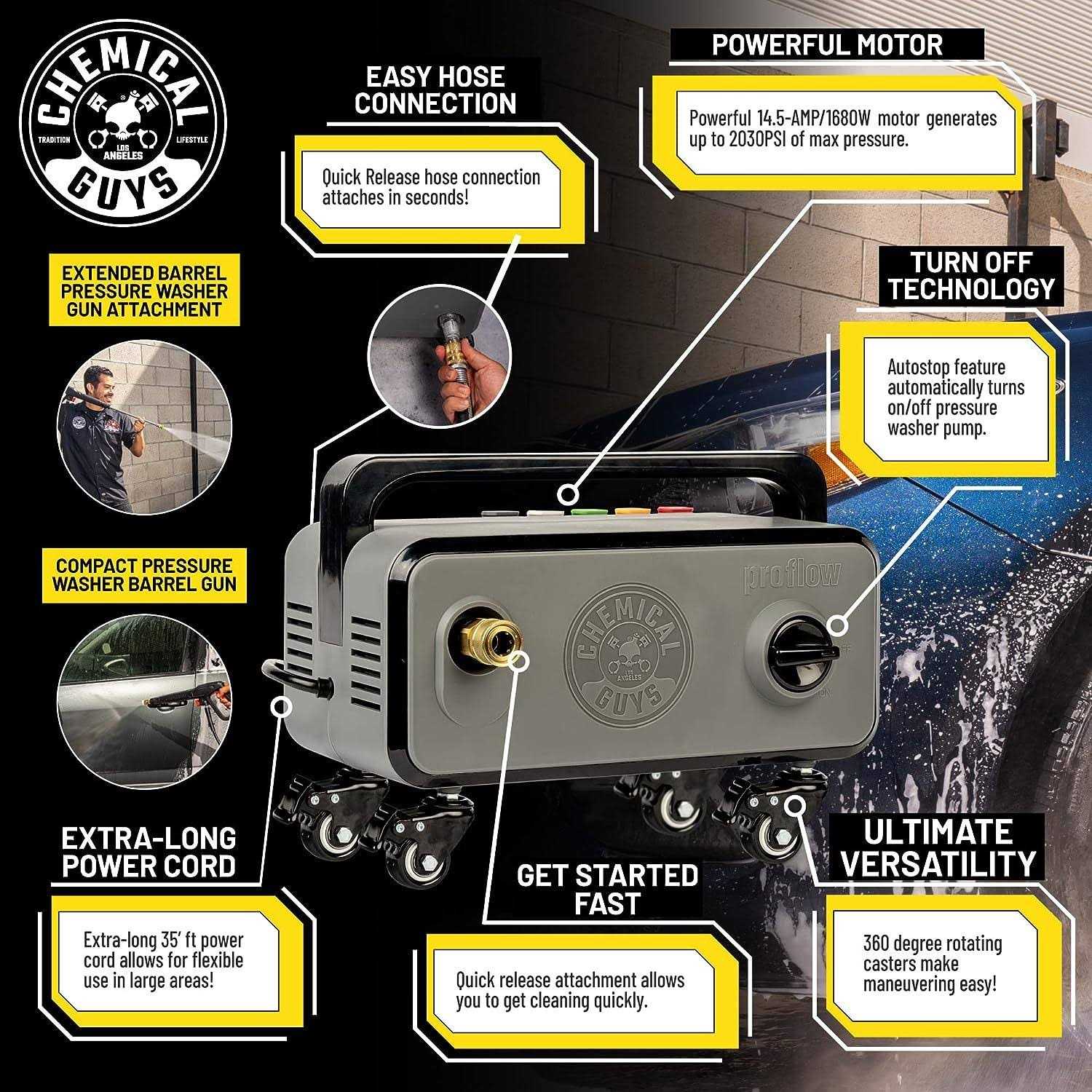 Chemical Guys EQP408 ProFlow Performance Electric Pressure Washer PM2000