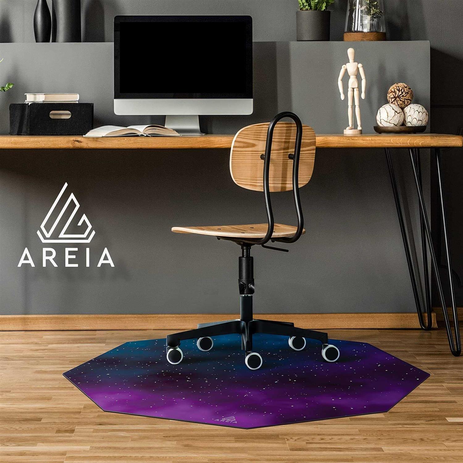AREIA Computer Chair Mat Noise Cancelling Gaming Chair Mat – Anti-Slip Gaming Floor Mat – Scratch Resistant Mat for Office Chair –