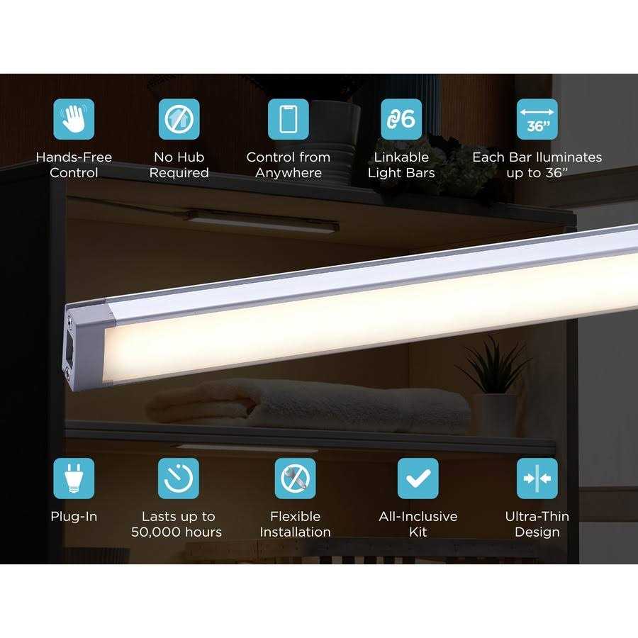 BLACK+DECKER Works with Alexa Smart Under Cabinet Lighting Kit