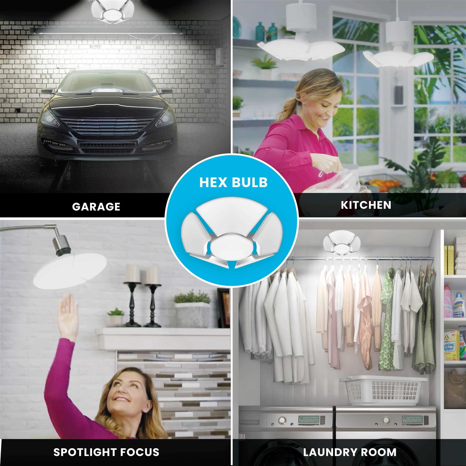 Bell+Howell Hex Bulb 6-Panel Light