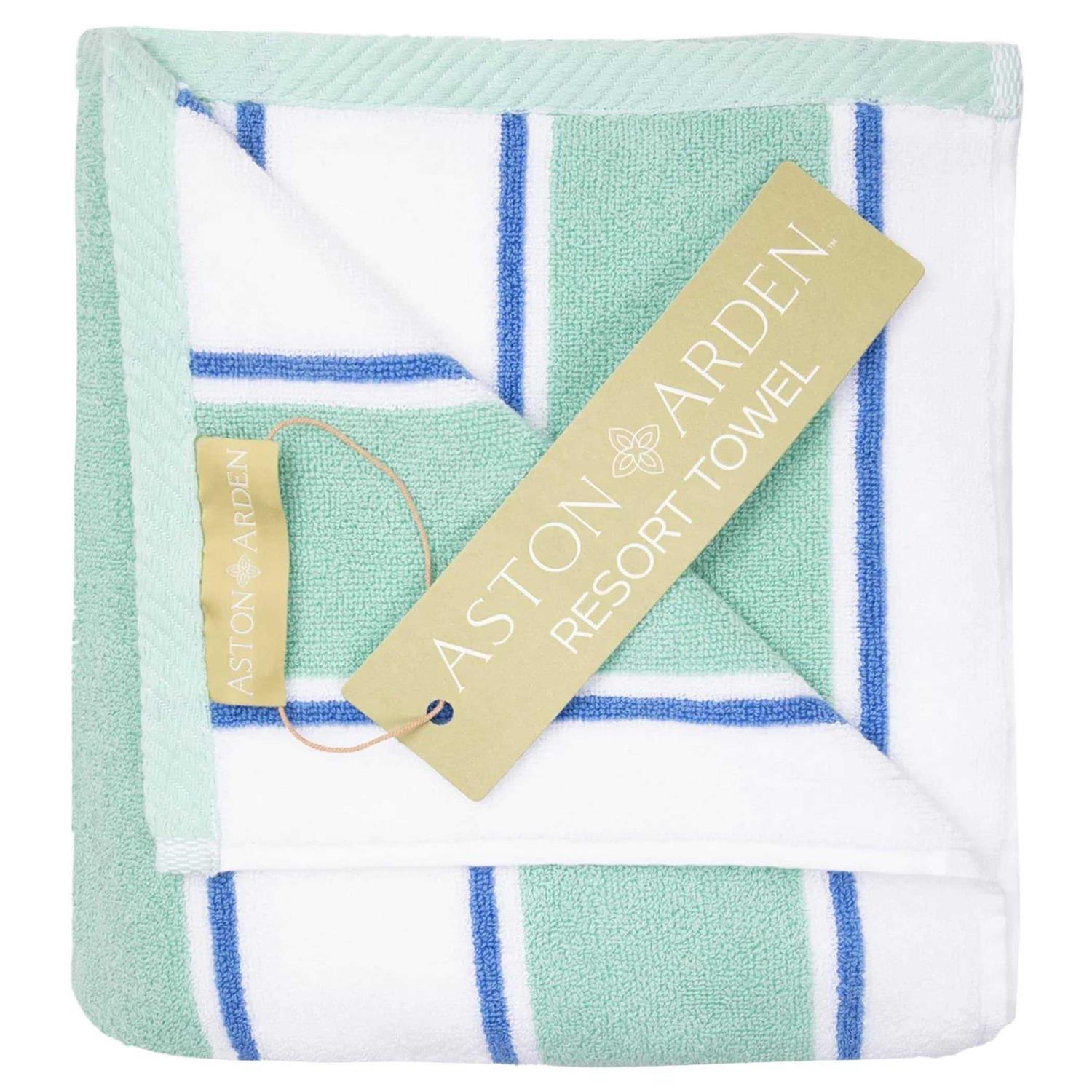 Aston & Arden Oversized Pinstriped Resort Beach Towel