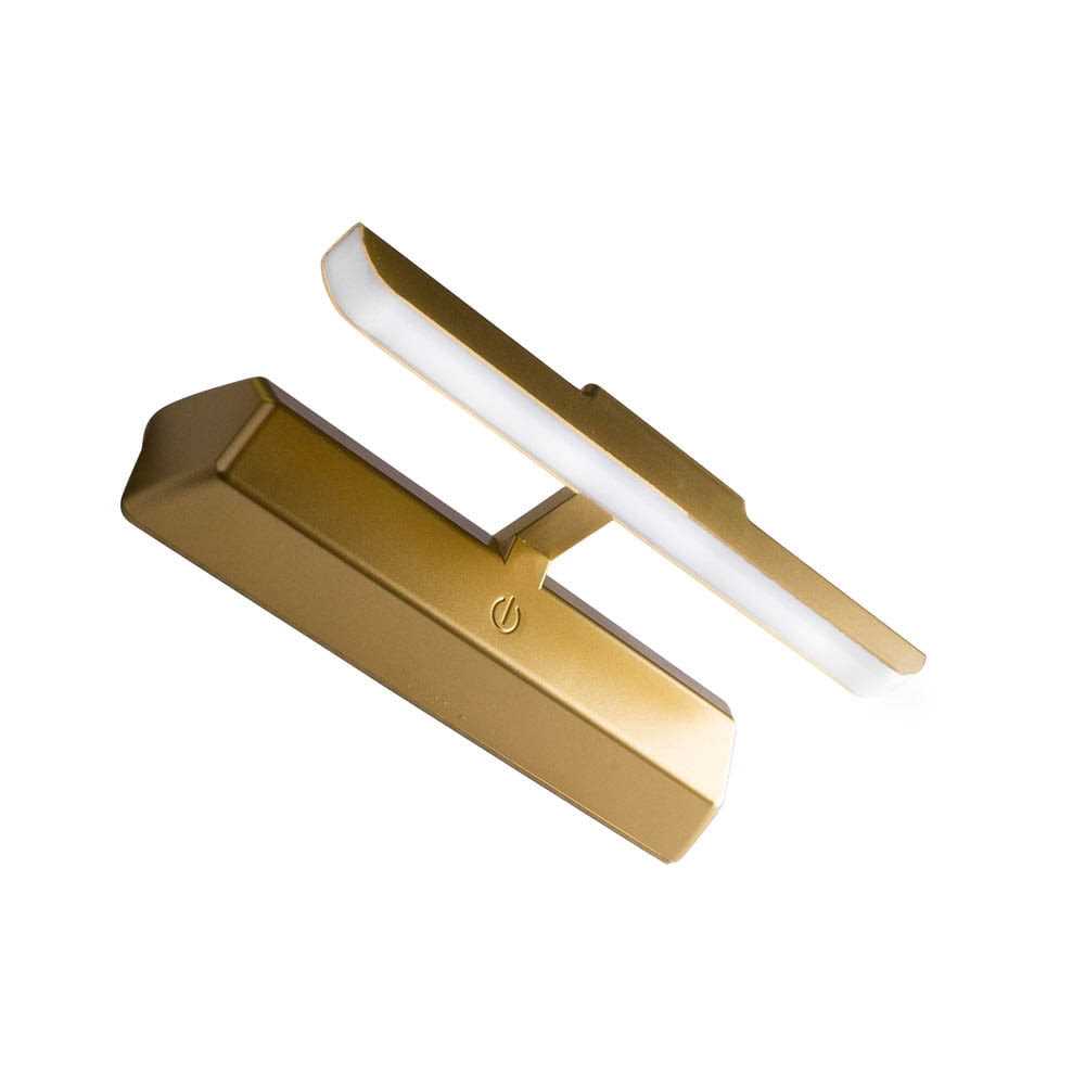 Westek Satin Gold 8 in. LED Swivel Picture Light with Remote Control