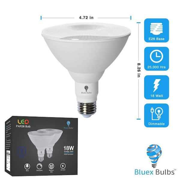 Bluex Bulbs 2 Pack BlueX LED Par38 Flood Light Bulb