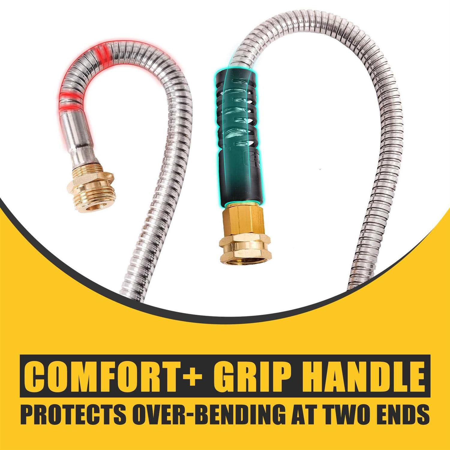 Cesun 304 Stainless Steel Metal Garden Hose, Heavy Duty RV Water Hose