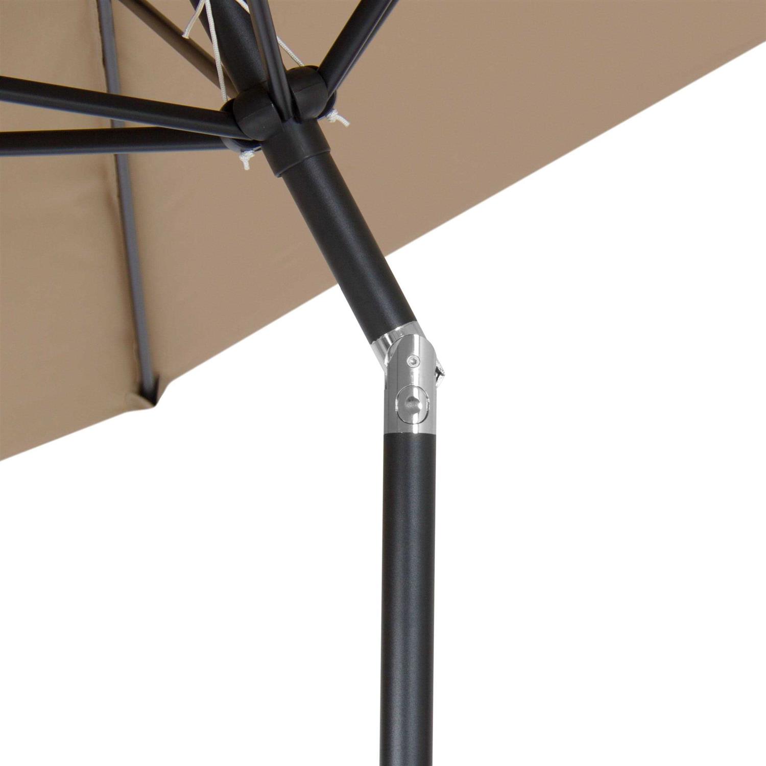 Best Choice Products 10ft Outdoor Steel Market Patio Umbrella Crank Push Button Tilt