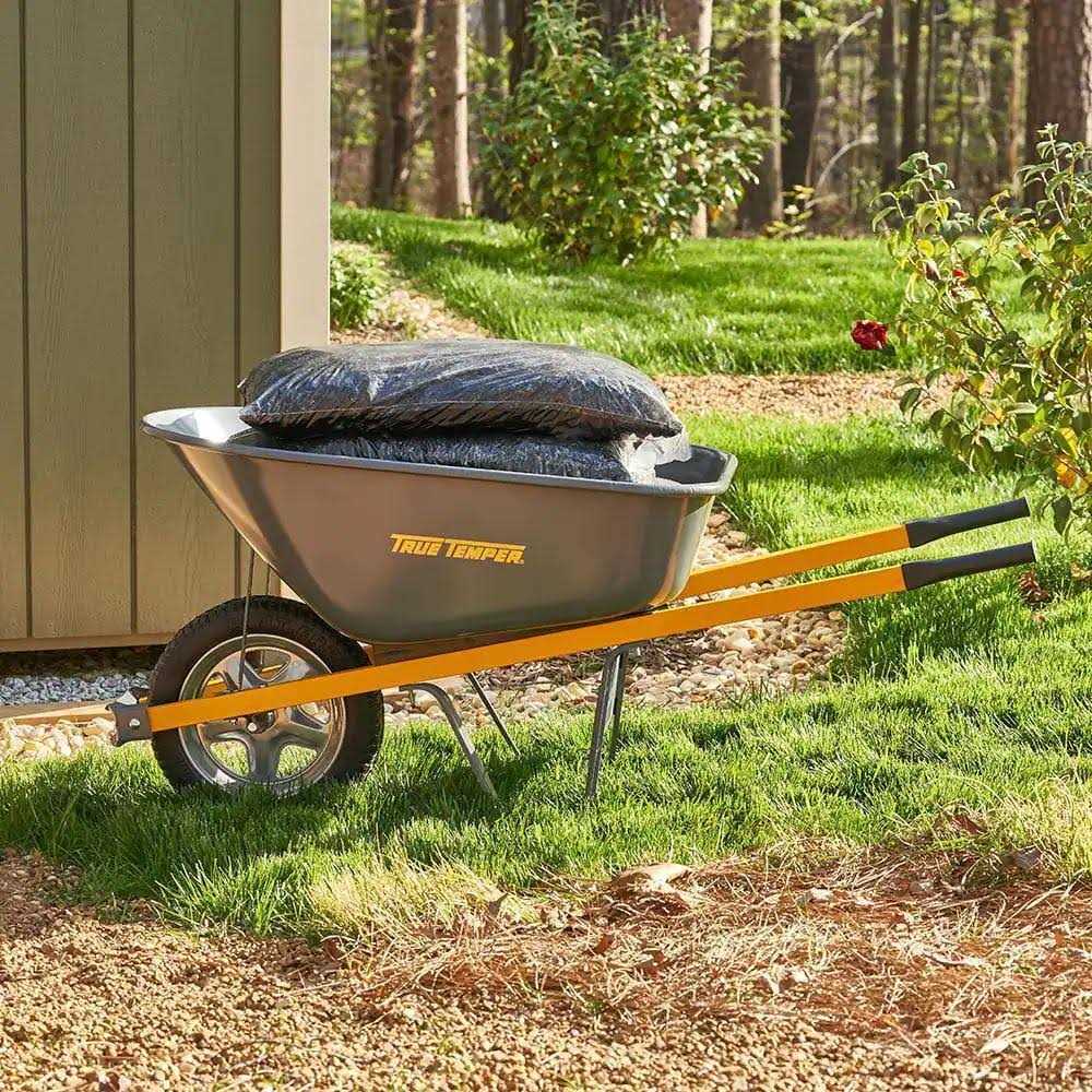 True Temper Steel Residential Wheelbarrow 6 cu ft