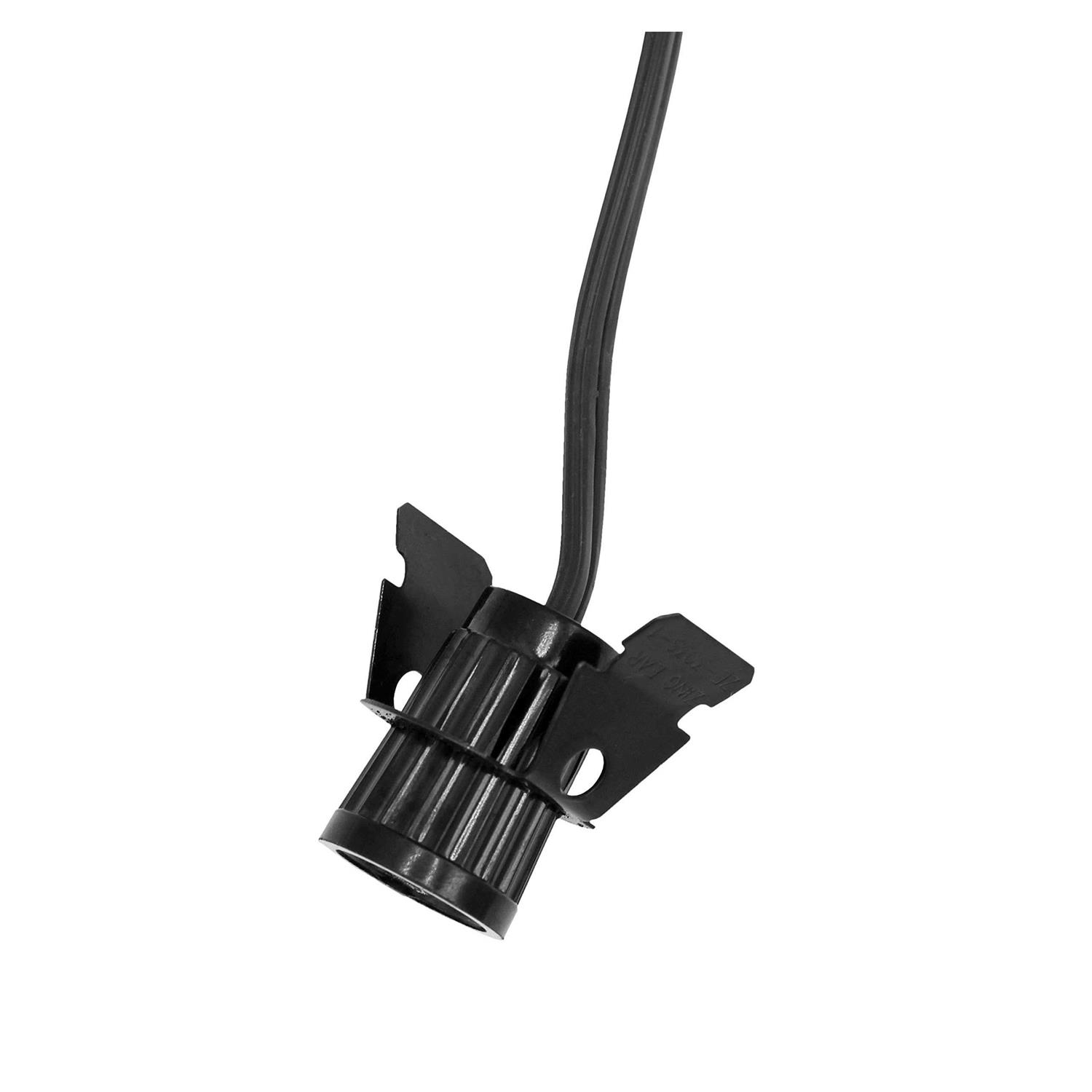 7110K Black Single Light Replacement Clip in Lamp Cord for Christmas Village House