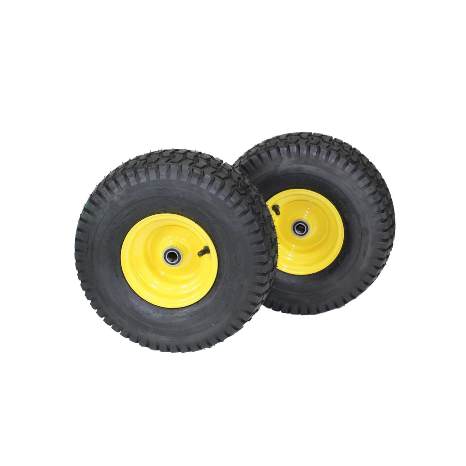 Antego Tire & Wheel 15×6.00-6 Tires & Wheels 4 Ply for Lawn & Garden Mower Turf Tires .75 Bearing