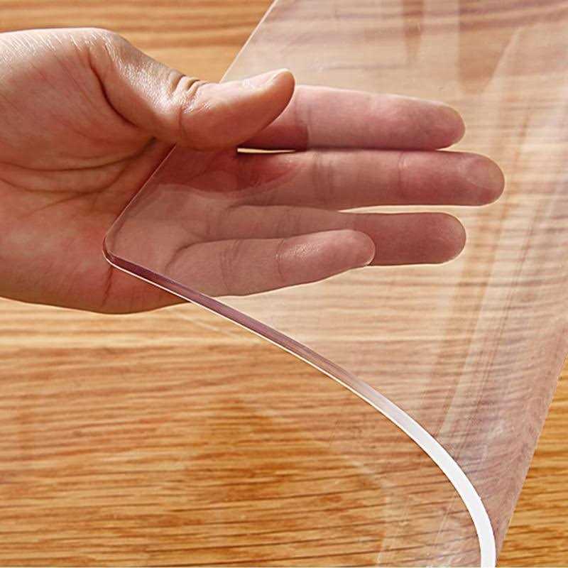 Multi-sizes 12×24 Inch Clear Desk Table Protector Office Writing Desk Pad Non-slip Desktop Cover Mat Shelf Surface Protection PVC Plastic Table Top