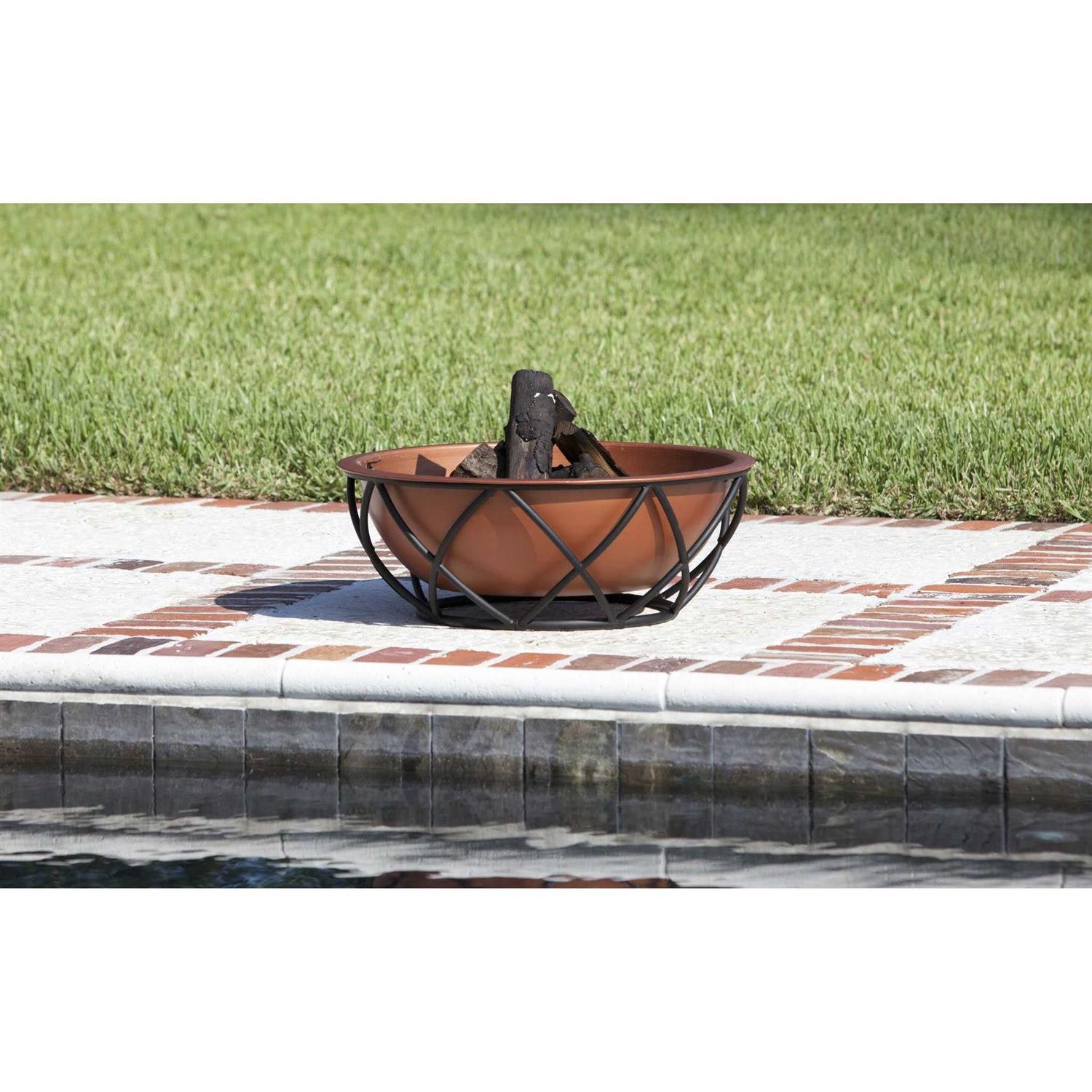 Fire Sense Barzelonia Round Copper Look Fire Pit