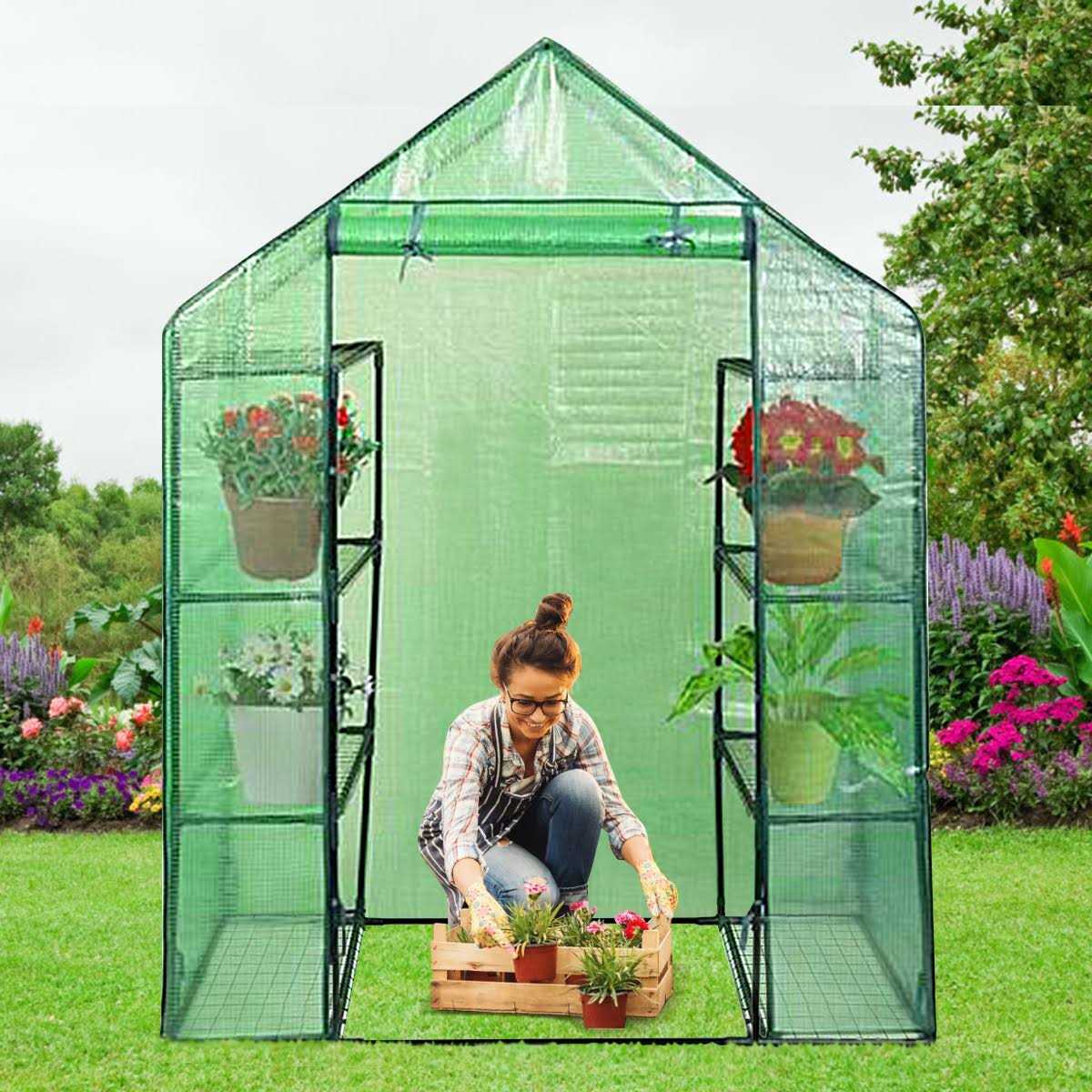 Costway Portable Mini Outdoor Walk-In Greenhouse