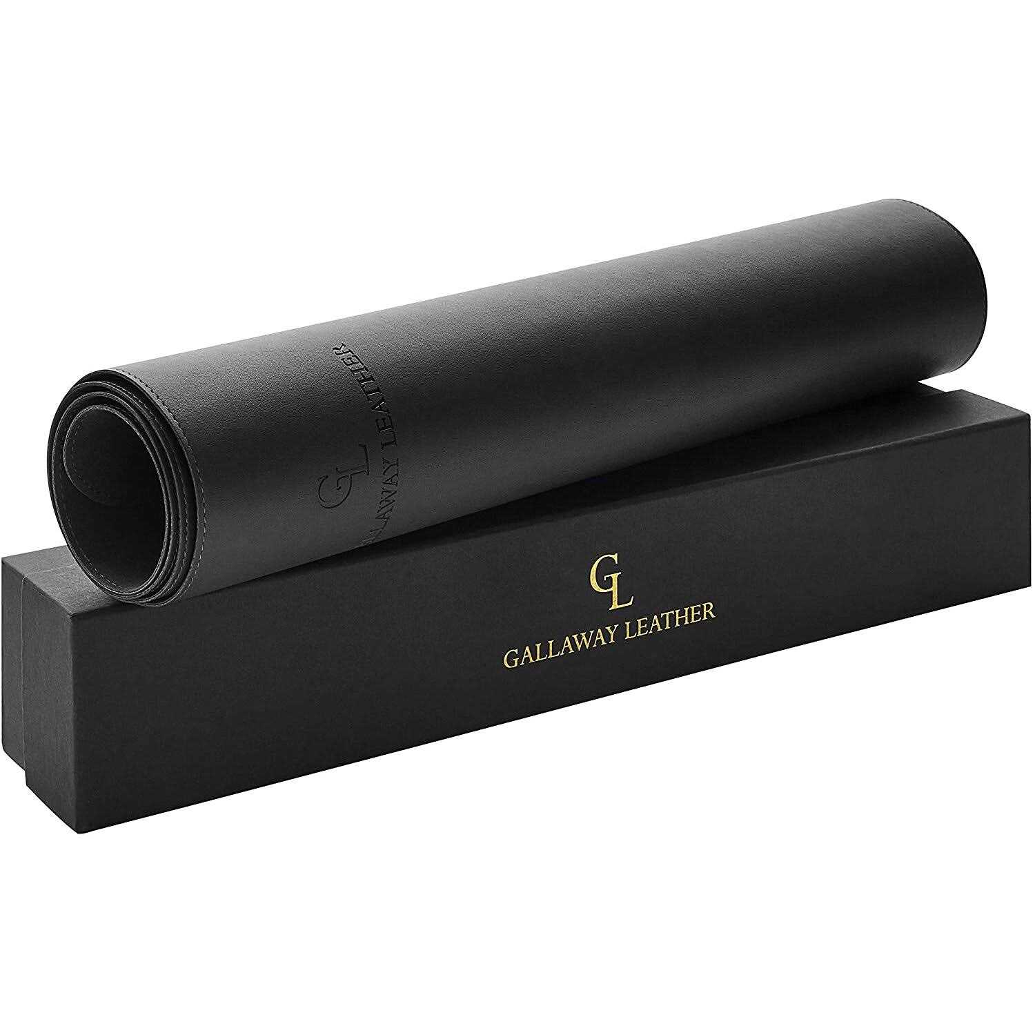 Gallaway Leather Mat Office Desk Pad Large 36 x 17 Dark Brown Desk Mats on Top of Desks