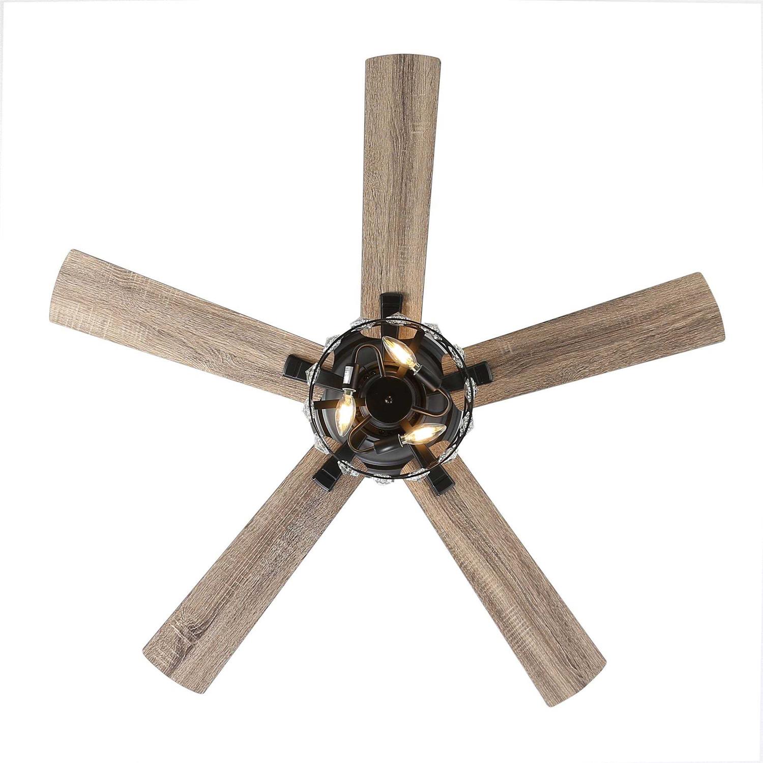 5-Blade Ceiling Fan with Light Kit and Remote