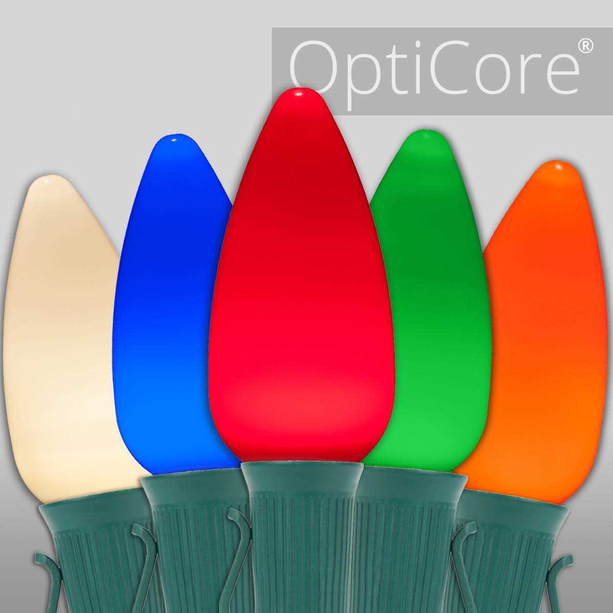 Wintergreen Lighting C9 Smooth OptiCore Commercial LED Christmas String Lights