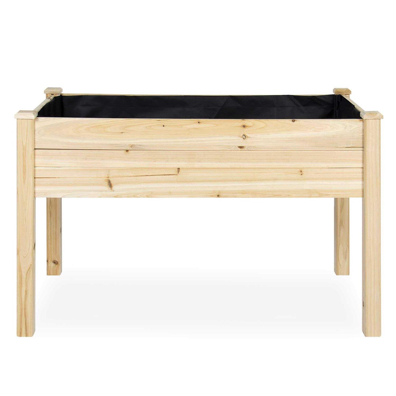 Best Choice Products 48x24x30in Raised Garden Bed Elevated Wood Planter Box Stand for Backyard