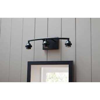 Style Selections 18.63-in 3-Light Black Transitional Vanity Light VBK120-3BK
