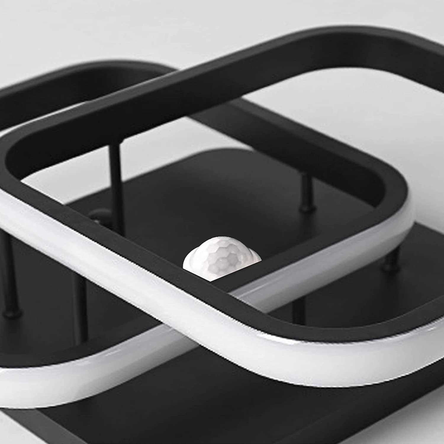 ADISUN Motion Sensor LED Ceiling Light 22W Black Mount Motion Activated Light Fixture Ceiling lamp for Closet Laundry Bathroom Hallway Stair Porch