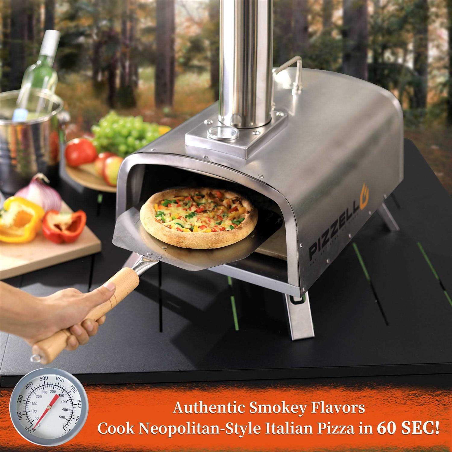 16inch Portable Pellet Pizza Oven Outdoor Wood Fired Pizza Ovens PIZZELLO