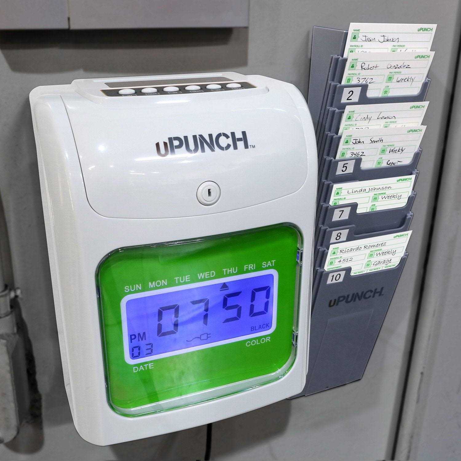 uPunch HN1500 Electronic Non-Calculating Time Clock Bundle