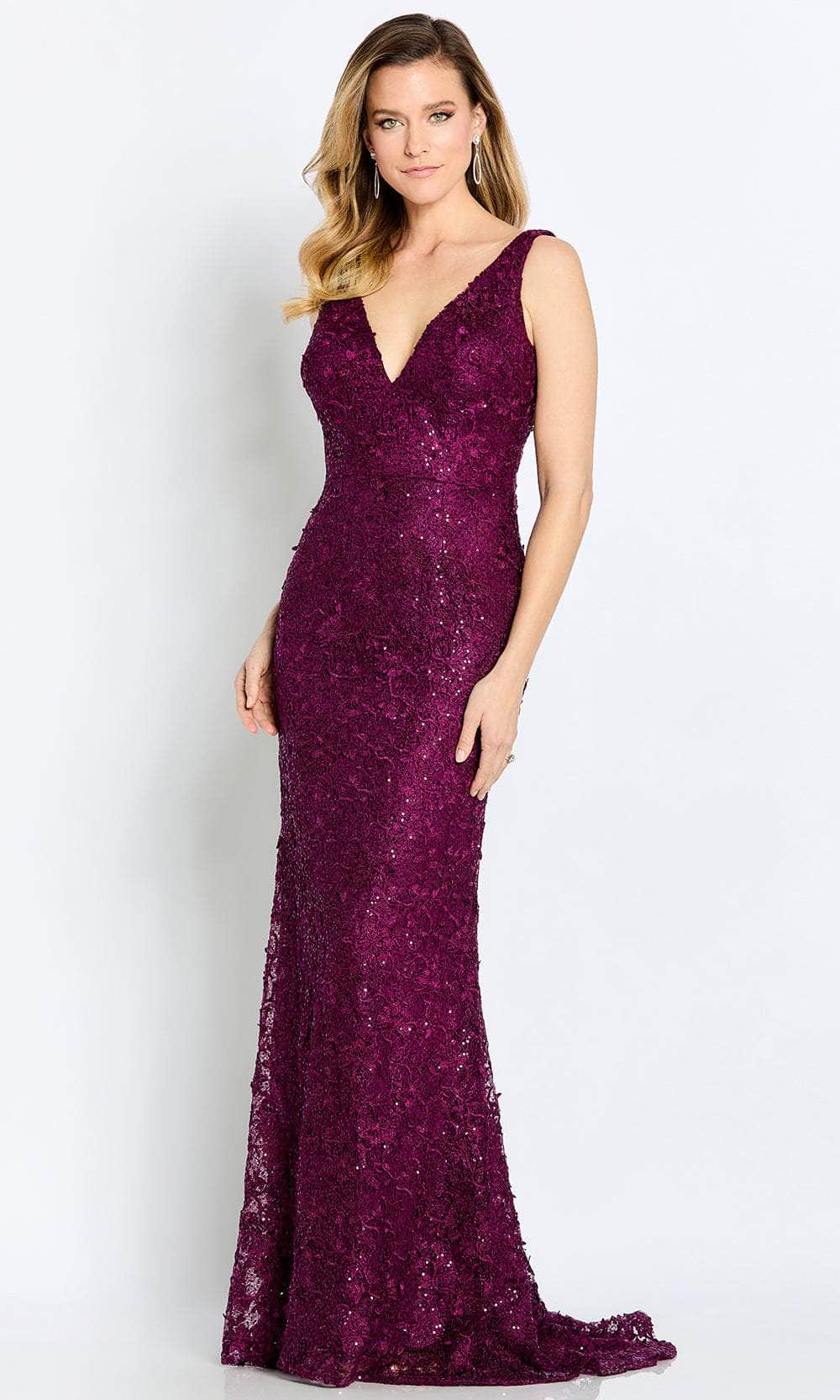Deep V-Neck Lace Formal Gown