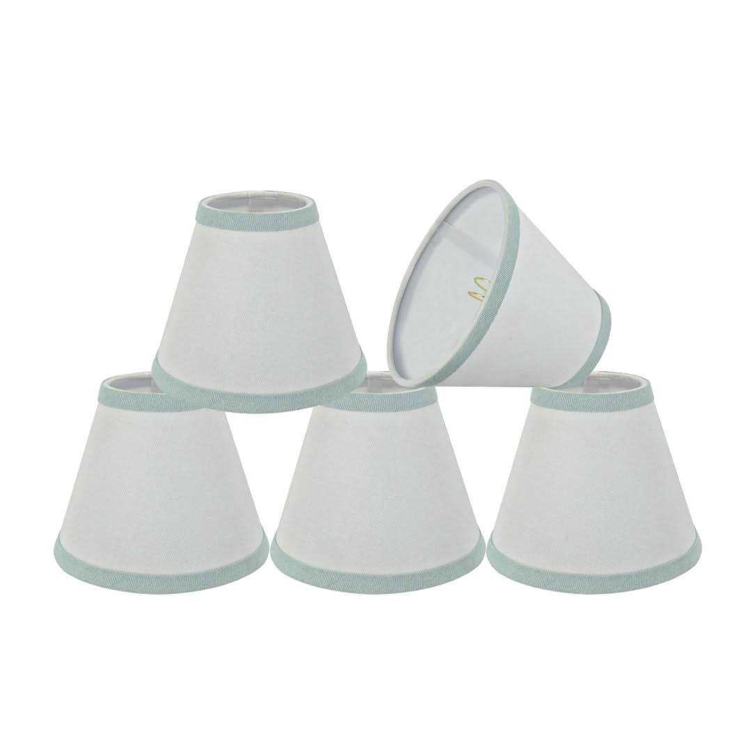 Aspen Creative Small Hardback Empire Shape Chandelier Clip-On Lamp Shade Set
