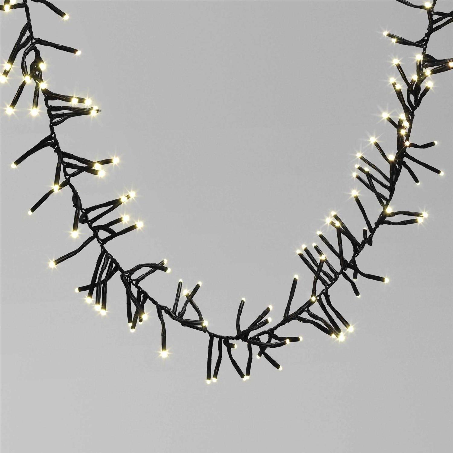 Wondershop 448ct LED Christmas Mini String Lights Garland Warm White Black Wire