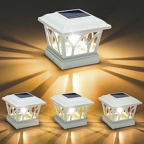 VOLISUN Solar Post Cap Lights Outdoor Edison LED Bulbs