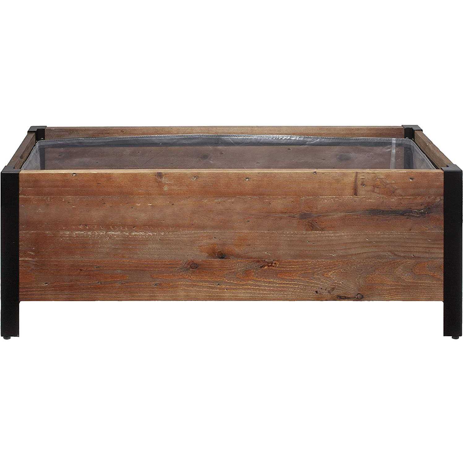 Amazon Basics Recycled Wood Rectangular Garden Planter
