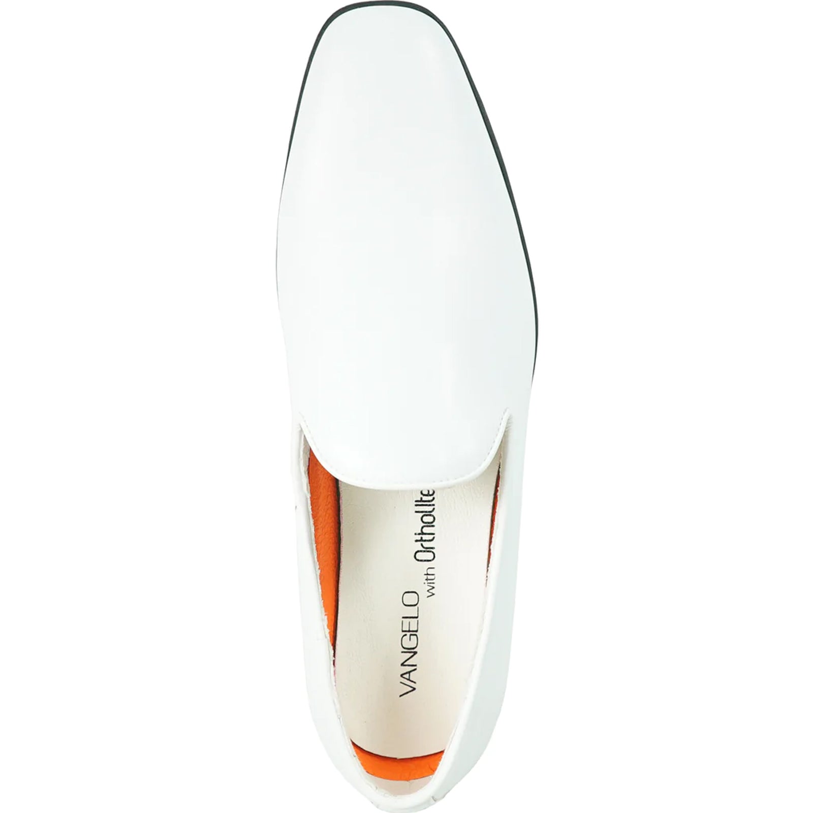 Mens Classic Plain Toe Slip on Loafer Dress Shoe in White