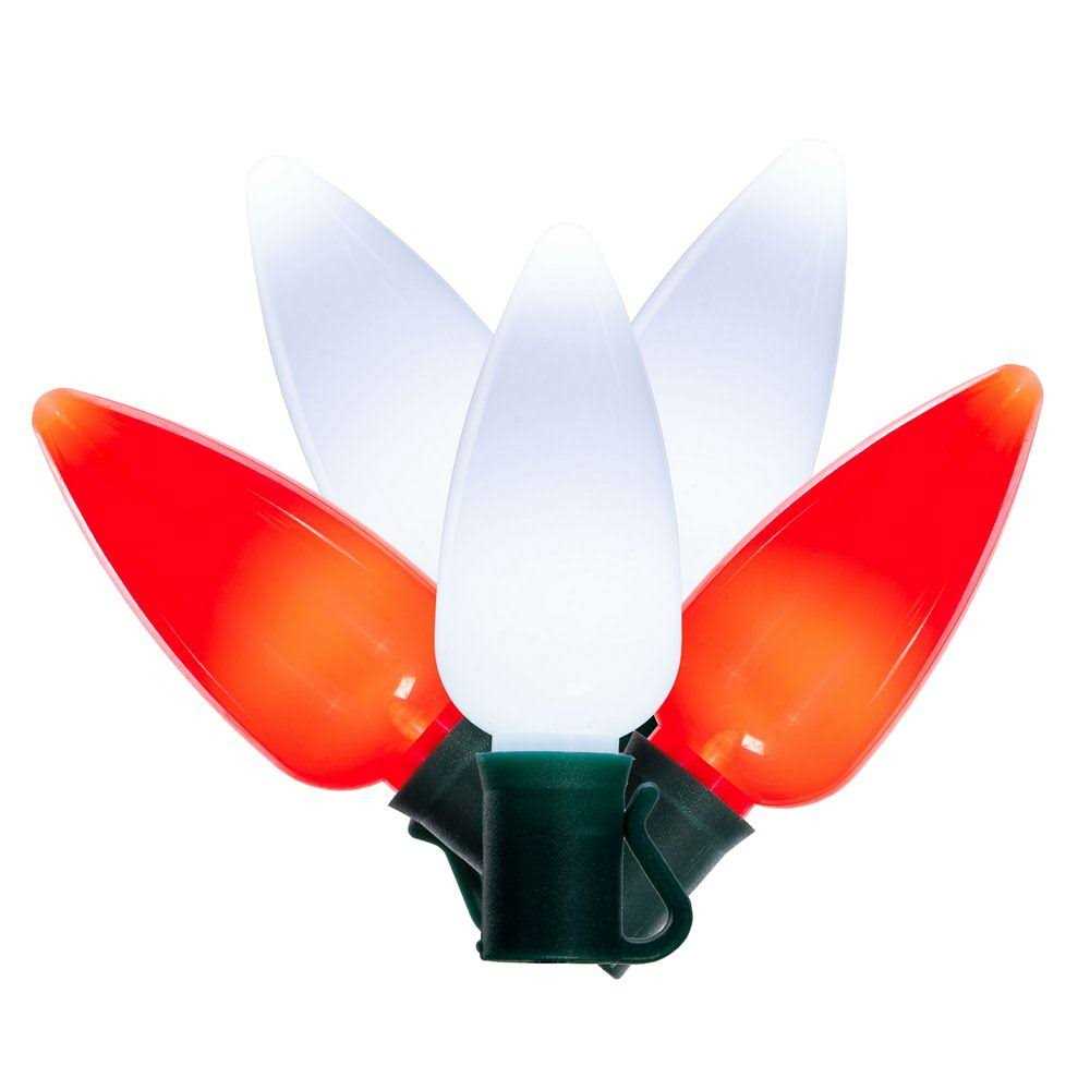 Vickerman 25 Ceramic C9 LED Light on Green 22awg Wire