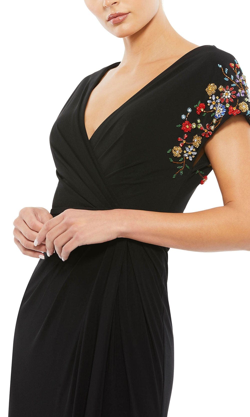 Floral Beaded Mother of the Bride Gown