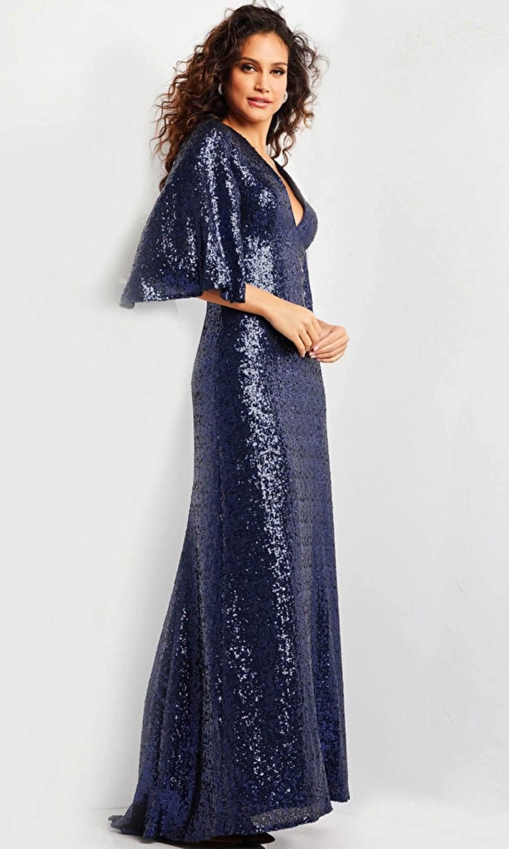 Kimono Sleeve Evening Gown