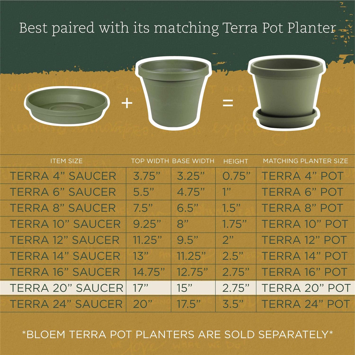 Bloem Terra Plant Saucer Tray