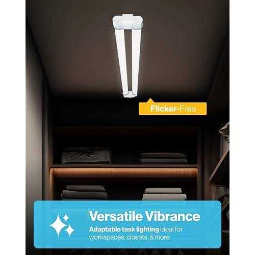 Sunco Lighting Sunco LED Workshop Garage White Shop Light 4FT Plug in Linkable Utility Light Fixtures