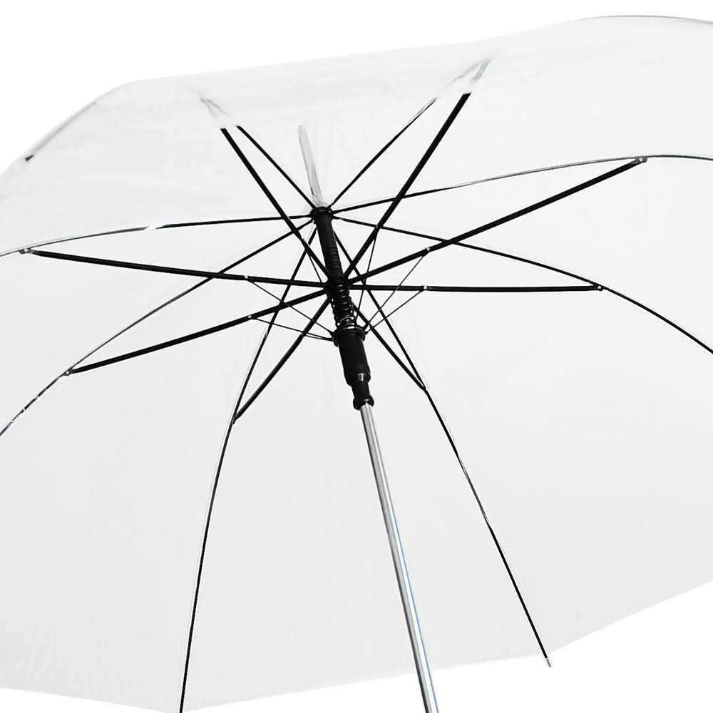 Barton Outdoors Clear Rain Umbrella 48 inch Across Rip-Resistant Auto Open Light Strong Metal Shaft and Ribs