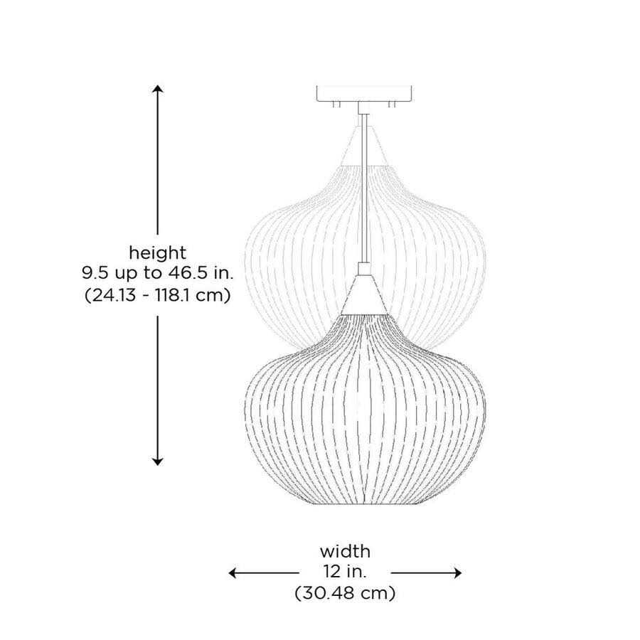 Trans Globe Lighting 16181 Aristo 12 Wide Pendant