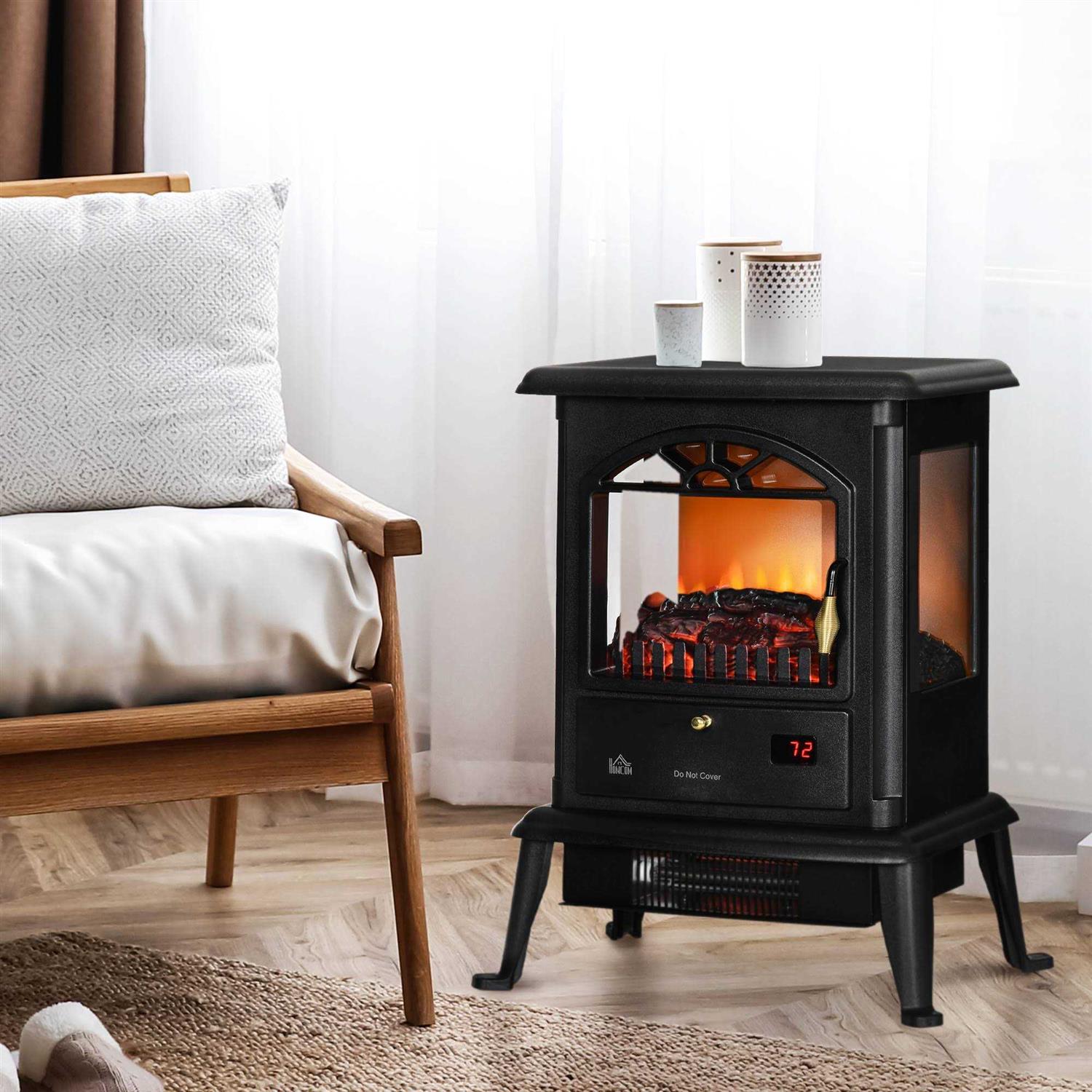 HOMCOM Electric Infrared Fireplace Stove