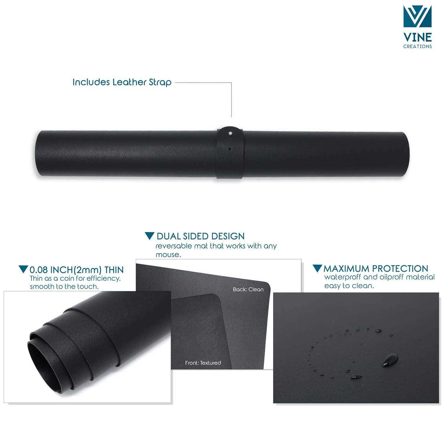 Leather Desk Pad Vine Creations Office Desk Mat Waterproof