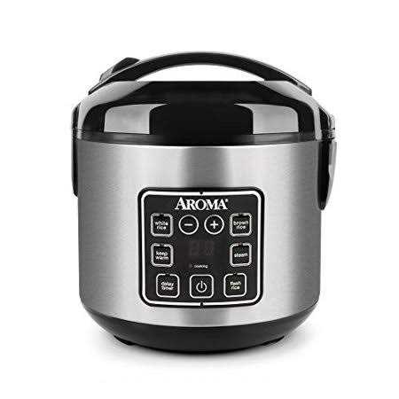 Aroma Housewares 2-8-Cups Digital Cool-Touch Rice Grain Cooker and Food Steamer