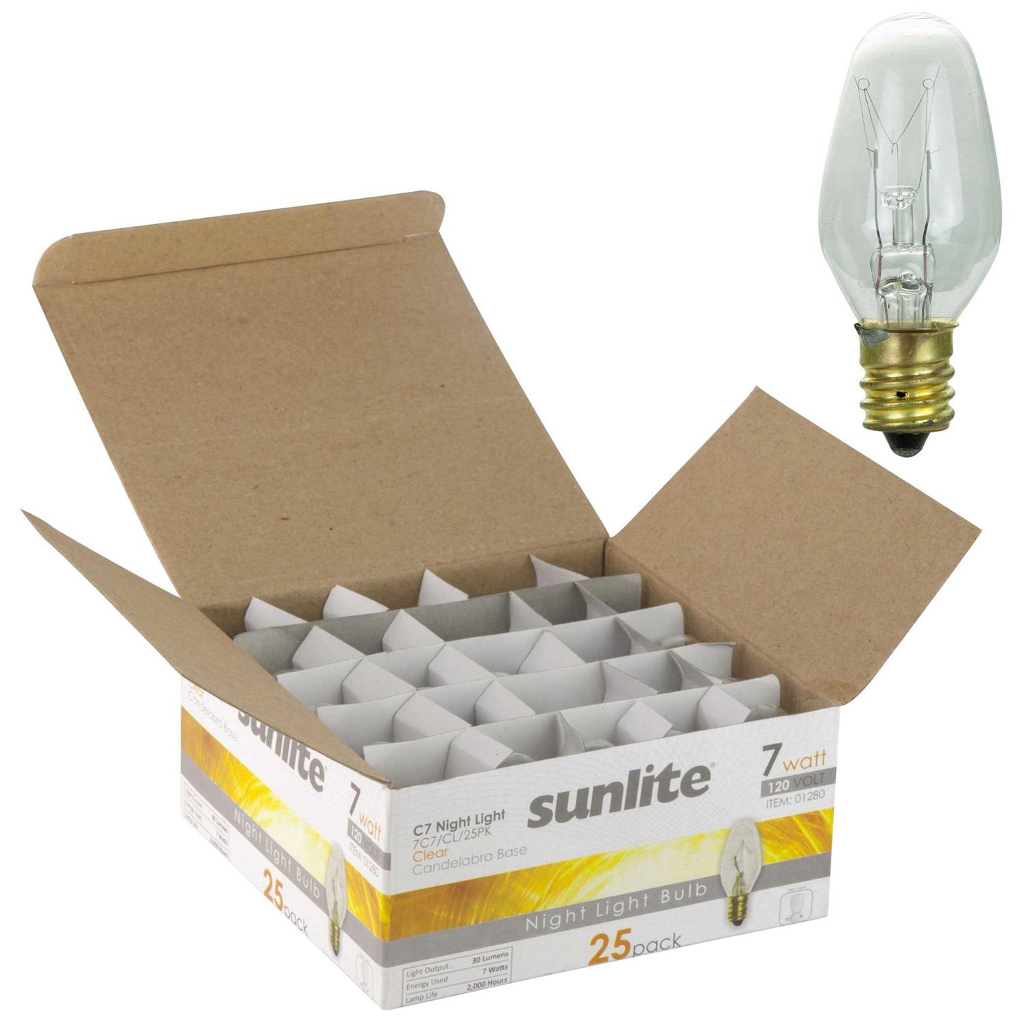 Sunlite 7c7 Incandescent 7 Watt