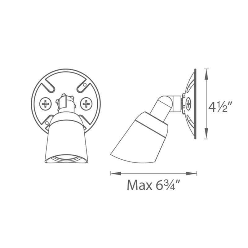 WAC Lighting Endurance Single LED Spot Light WP-LED415-30-A