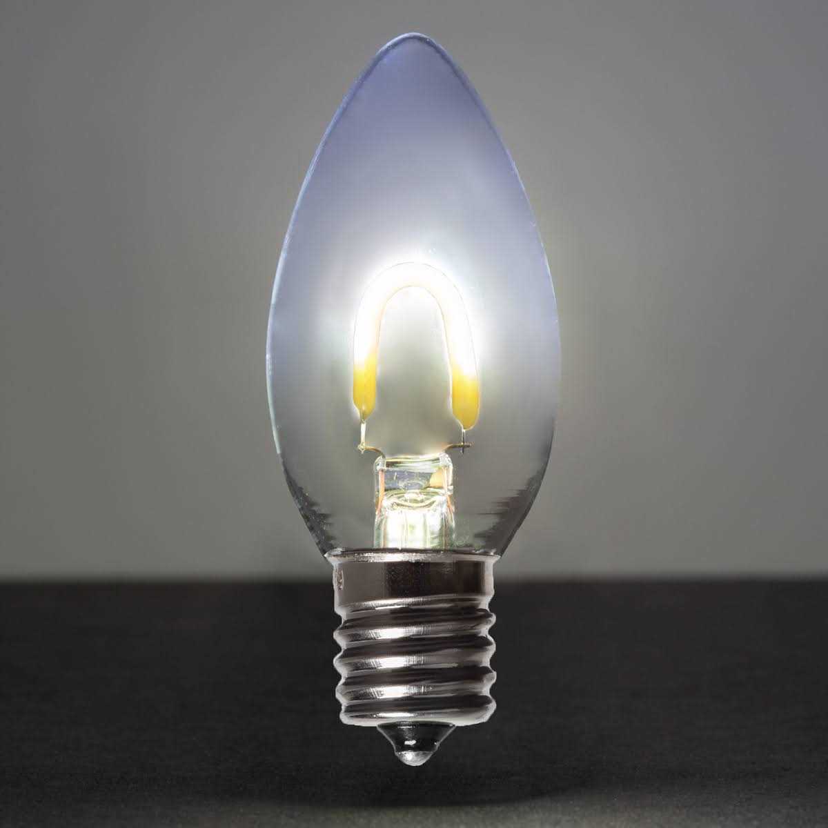 Wintergreen Lighting FlexFilament C9 LED Shatterproof Vintage Edison Christmas Light Bulbs