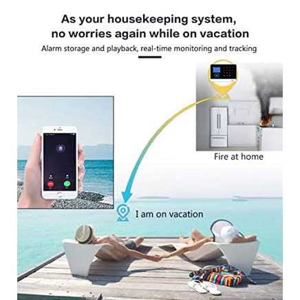 Wireless WiFi Smart Home Security DIY Alarm System DIY Home WiFi Alarm Kit w/ Motion Detector