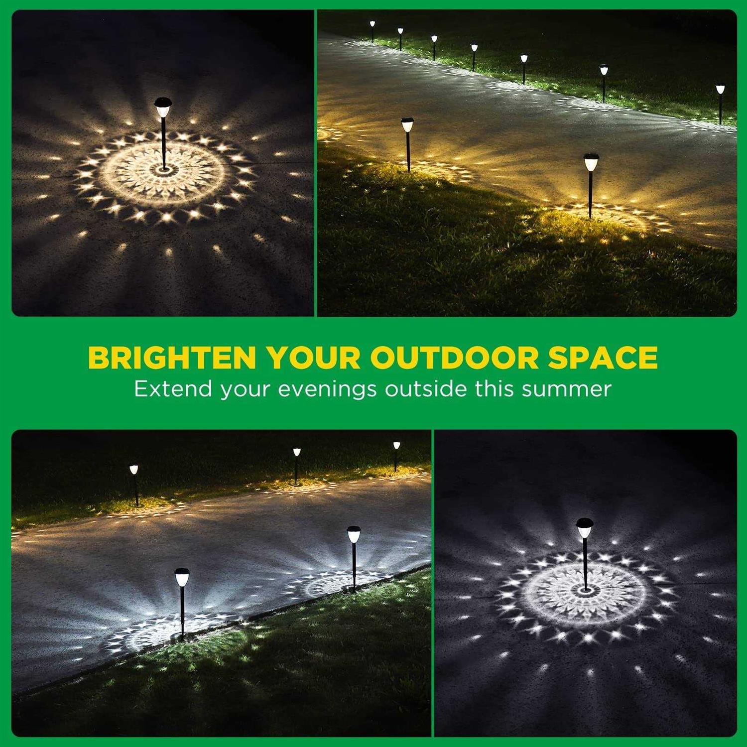 URAGO Super Bright Solar Lights Waterproof 10 Pack Dusk to Dawn Up to 12 Hrs Solar Powered